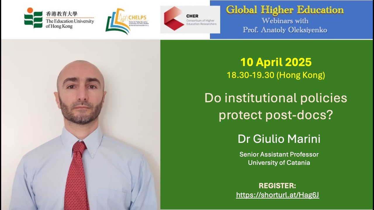 Do Institutional Policies Protect Post-Docs? - Dr. Giulio Marini, University of Catania