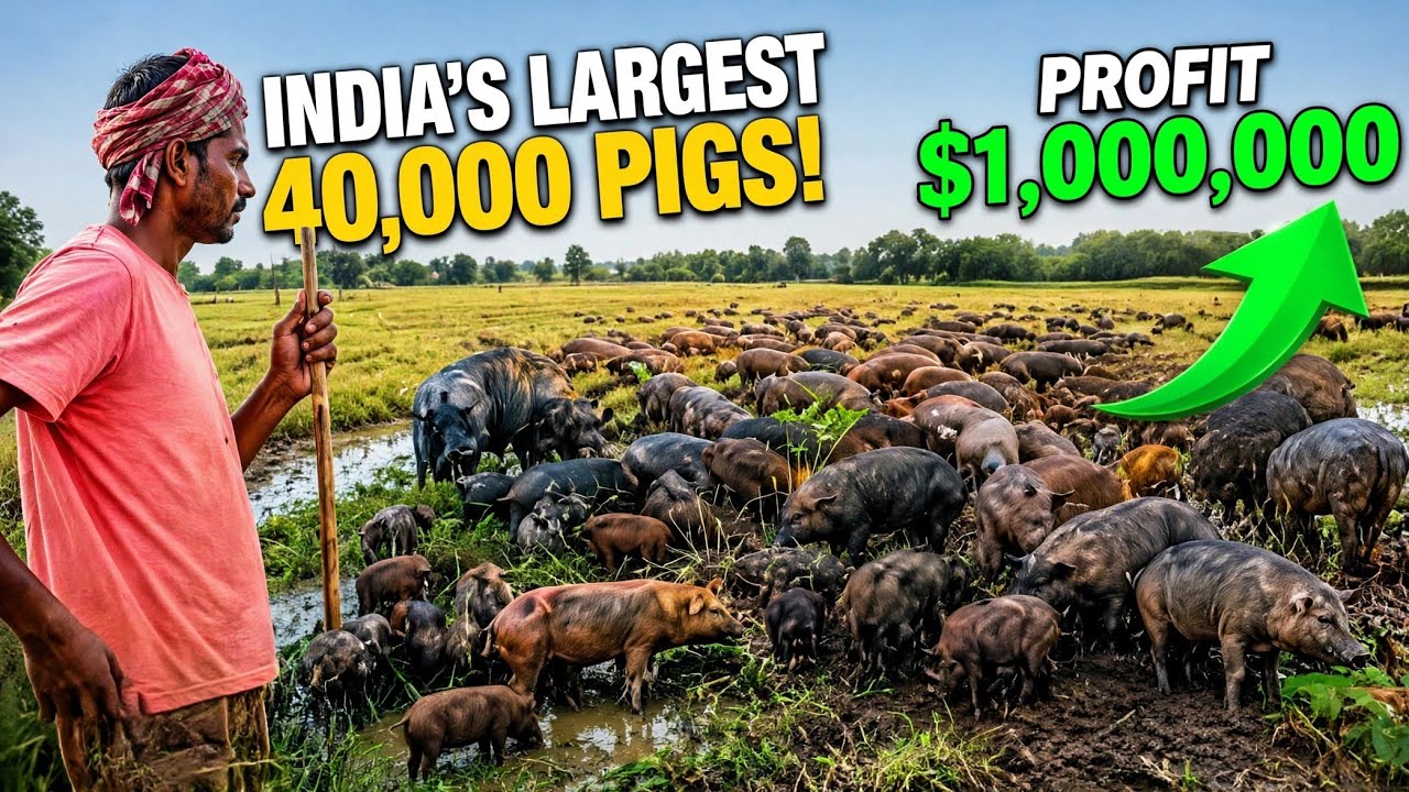 400,000 Baby Pigs 🐖 Farming in village 😱😱  | Amazing Pig Facts & Farming | B Crazy Johirul