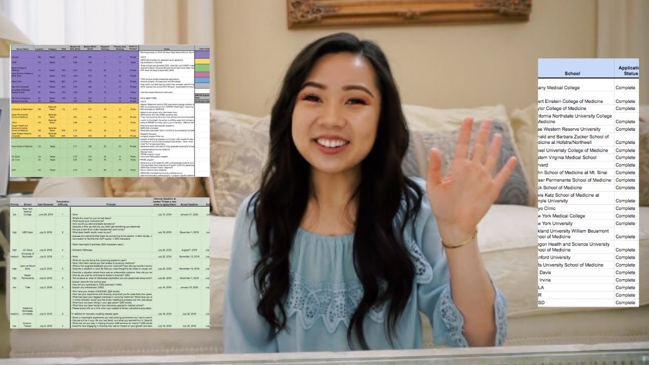 My MASTER Med School Excel! | How I Applied to Medical School