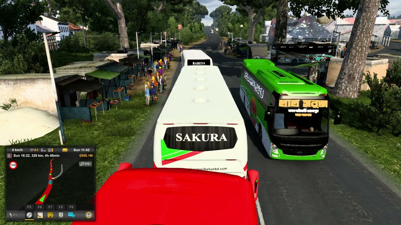 Sakura Paribahan || Kuwakata - Barisal - Dhaka || BANGLADESHI MAP BSN v5.0 ||FULL GAMEPLAY ||