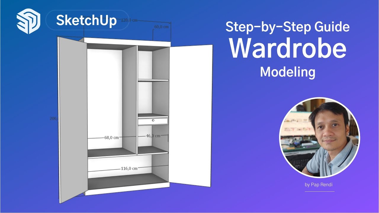 🚪 How to Design a Wardrobe in SketchUp! (Step-by-Step Tutorial)