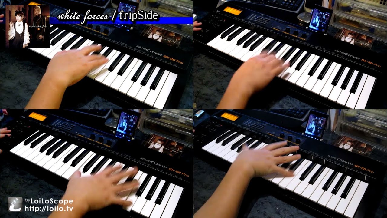 white forces / fripSide 主旋律&KEY 耳コピー（片手演奏） 「シュヴァルツェスマーケン」OP