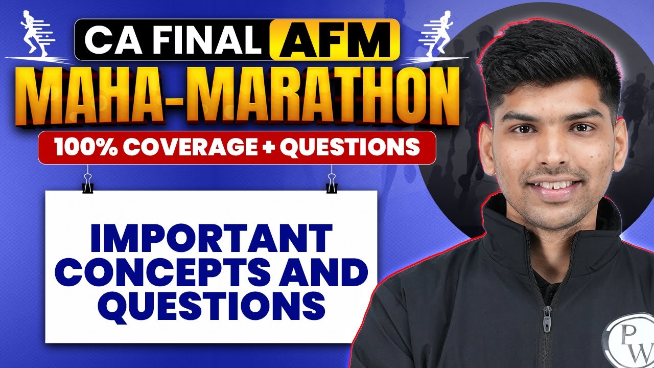 CA Final AFM: Important Concepts and Question | Complete Revision & Practice | CA Rohit Chipper