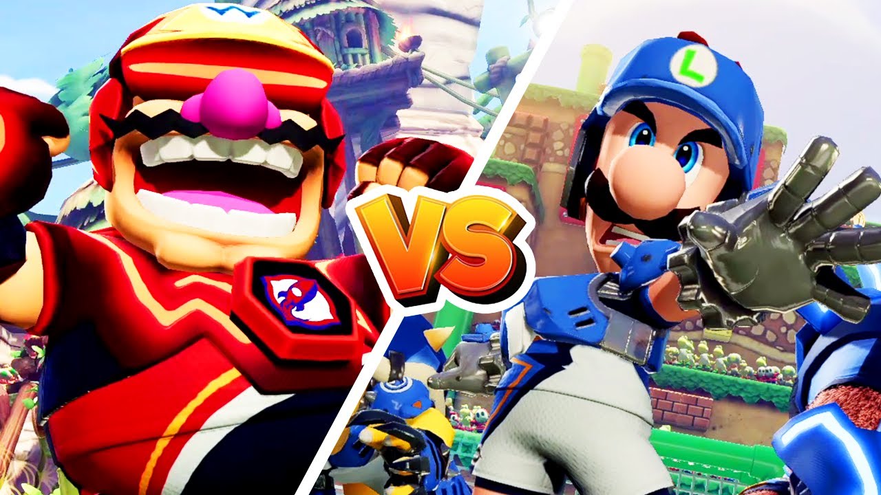Mario Strikers Battle League - Wario Vs Luigi