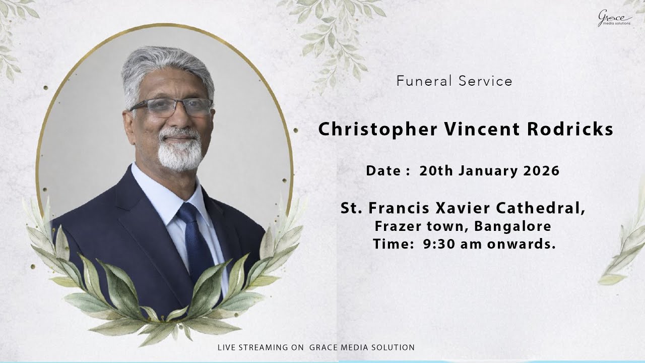 In loving memory of  Christopher Vincent Rodricks  | St. Francis Xavier Cathedral | 9 30 AM
