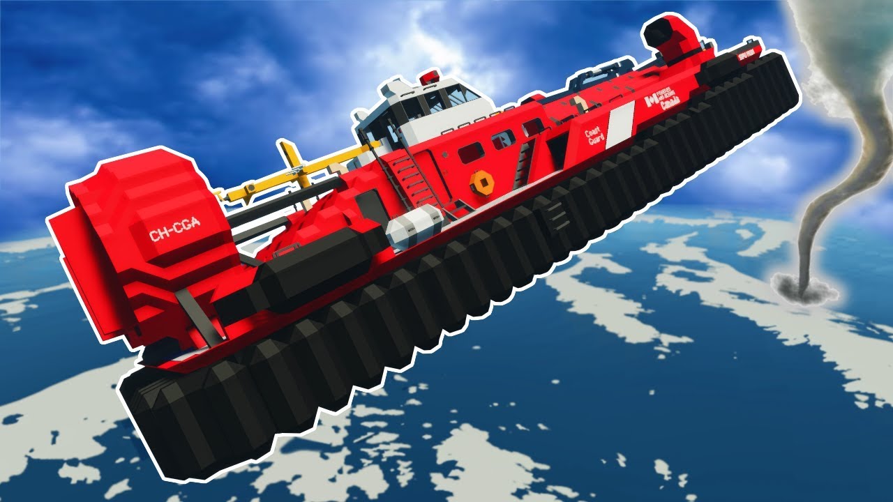 TORNADO PICKS UP HOVERCRAFT? - Stormworks Multiplayer Gameplay - Sinking Ship Survival