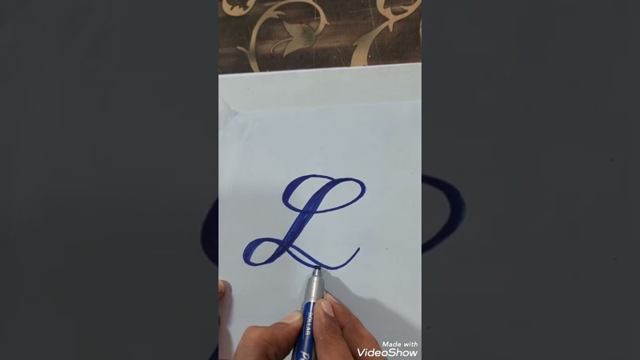 ( L ) new cursive letter L ' cursive font L , tattoo font L , how to written L 