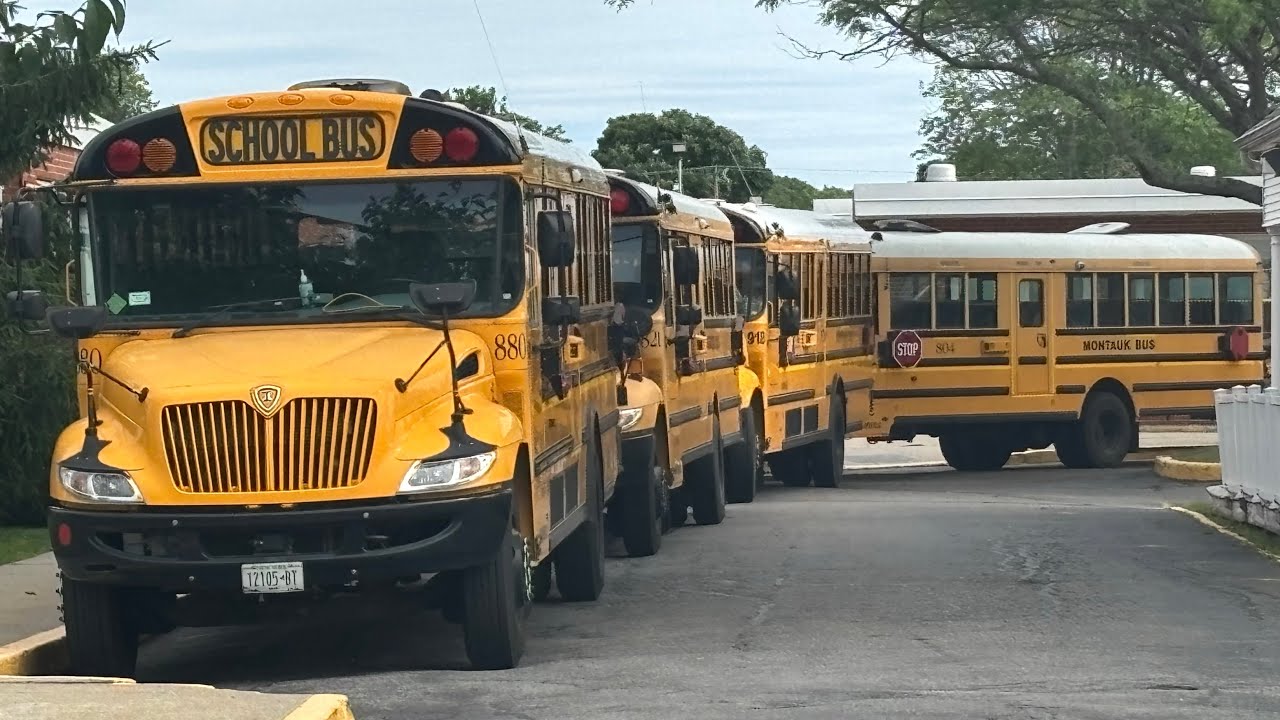 *LAST Offical Day for Clayton Huey Elementary School!!* - Montauk Bus School Bus Spotting!
