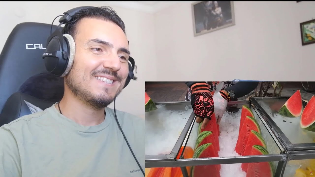 Удивительные навыки нарезки фруктов — реакция на тайскую уличную еду