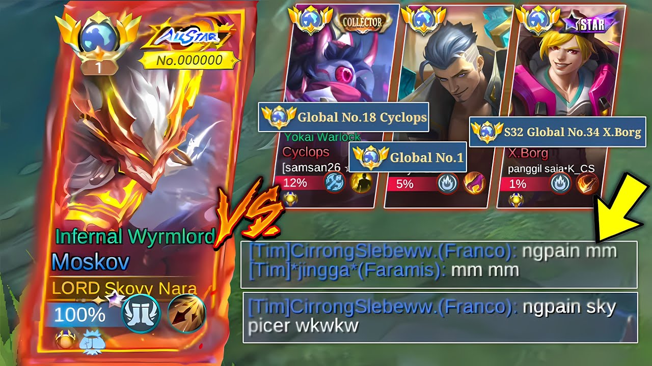 KETIKA GLOBAL MOSKOV DIREMEHIN TIM SAAT LAWAN MUSUH TOP GLOBAL! AUTO GW KASIH PAHAM ~ MLBB