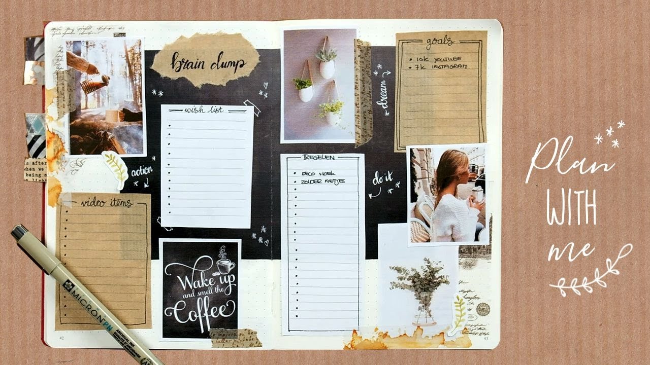 Brain Dump Februari maken - Plan With Me Bullet Journal Nederlands | CreaChick