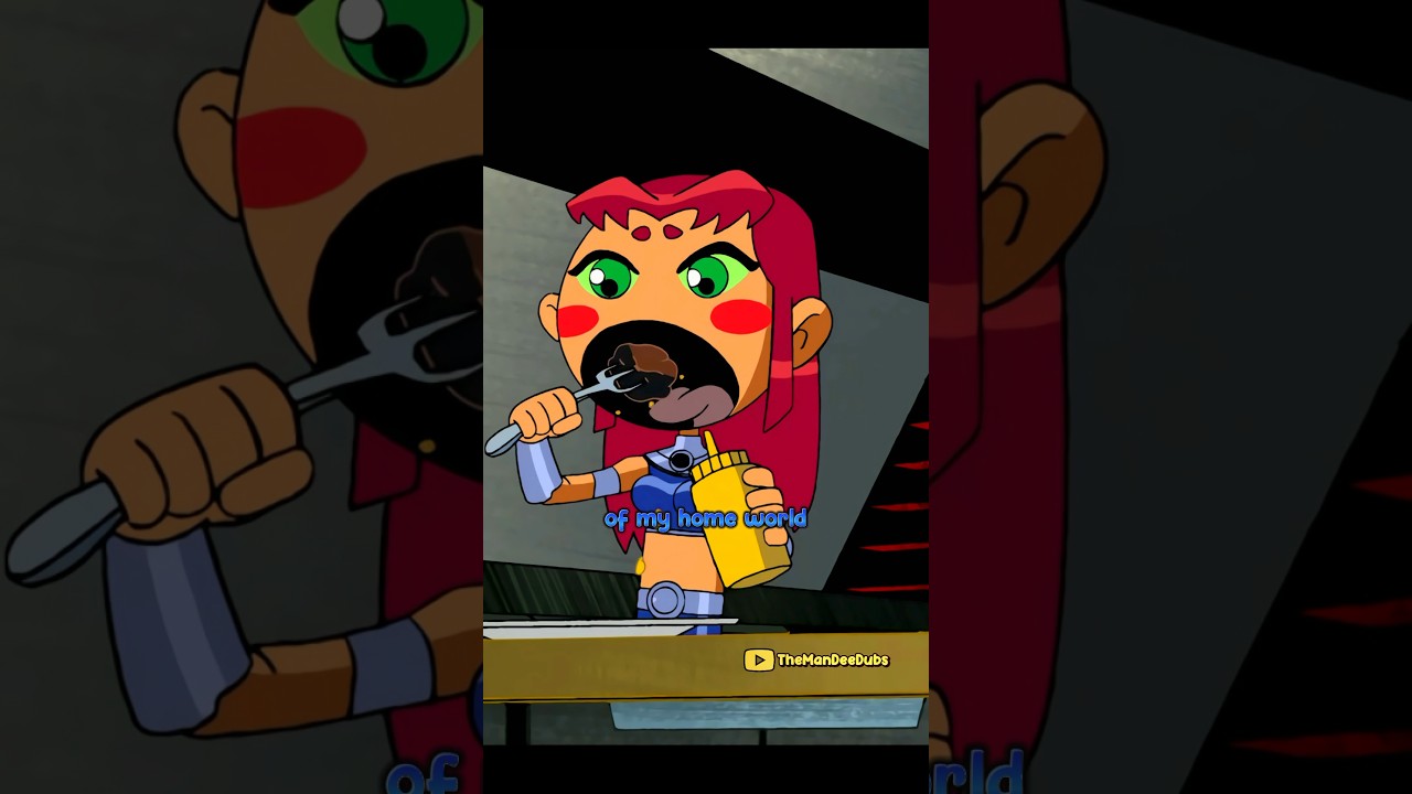 StarFire Has a WEIRD DIET | #youtubeshorts #shorts #teentitansgo #starfire #robin #batman #dccomics