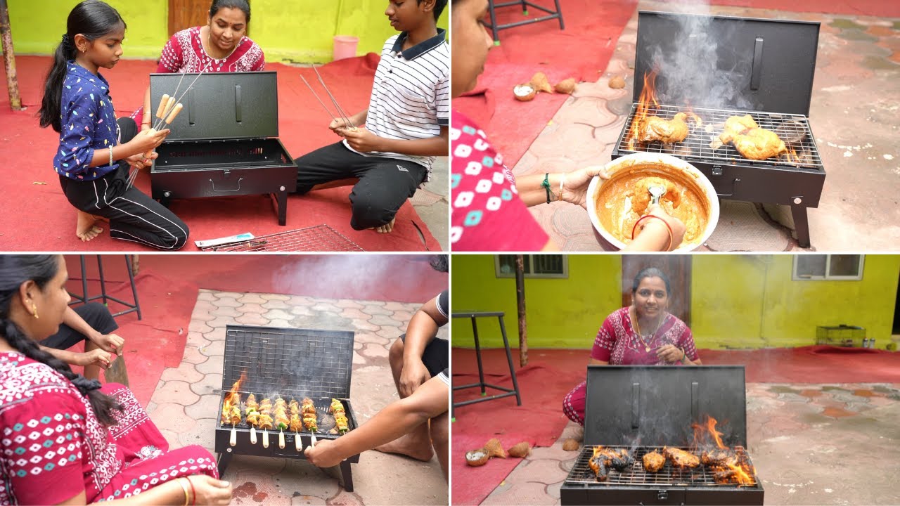 புதுசா Grill செட் வாங்கி முதல் முறை Grill சிக்கன் செஞ்சு கடைசில கருகி போச்சு !! Mrs.Abi