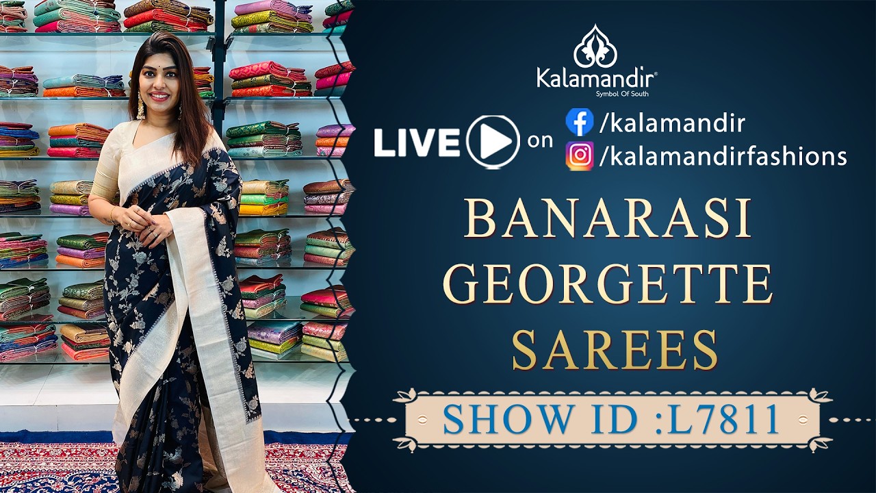 Exclusive Banarasi Georgette Sarees @ Flat Price | WhatsApp 9852 9852 99 | Kalamandir Sarees LIVE