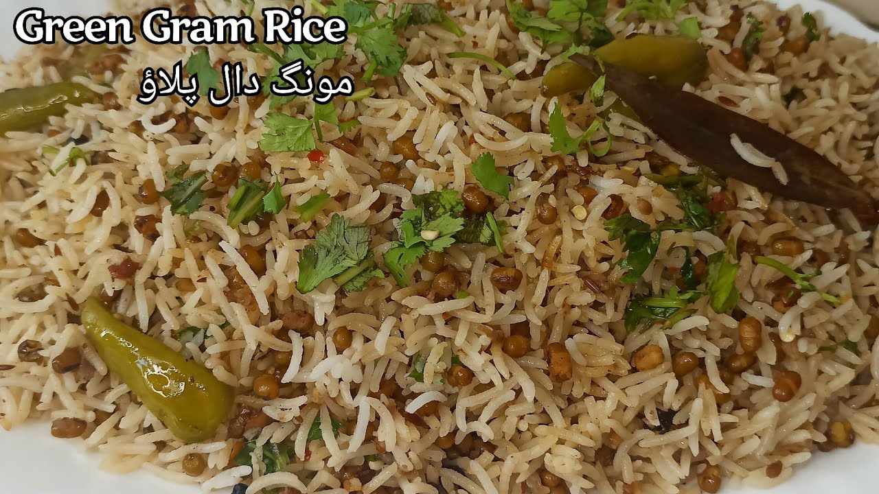 Green Moong Dal Pulao|Green Gram Rice|Moong Dal Rice|Roshni Cooking