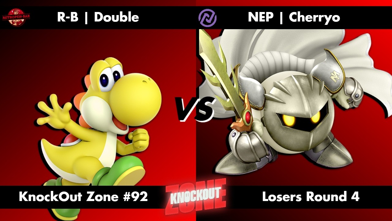 KnockOut Zone #98 - SSBU Losers Round 4 - Double (Yoshi) vs Cherryo (Meta Knight)