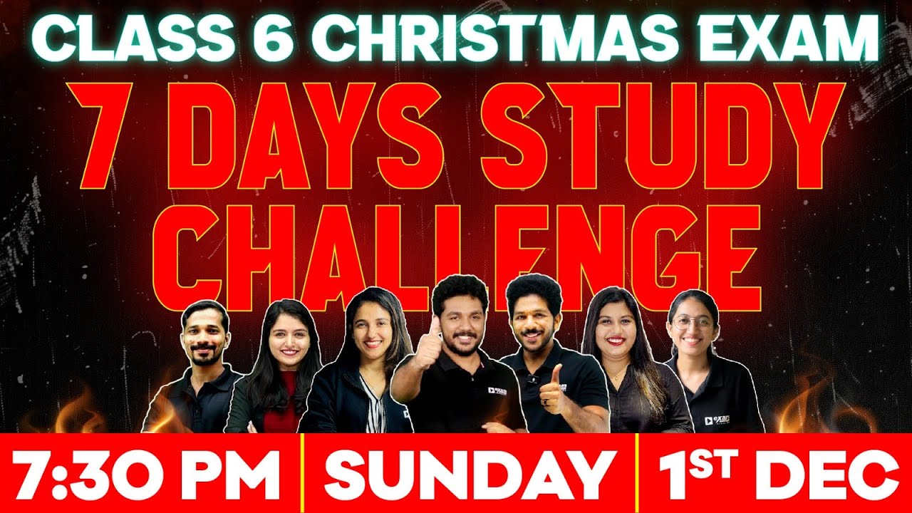 Class 6 Christmas Exam | 7 Days Study Challenge |  Full Marks Study Plan | Exam Winner