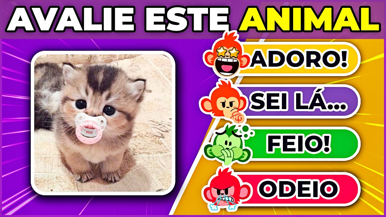 🐇🦔🐥AVALIE O ANIMAL FOFO |🐈‍⬛🐕 ANIMAIS FOFINHOS | O Jogo das escolhas mais lindinhas✨ #quiz #macaquiz
