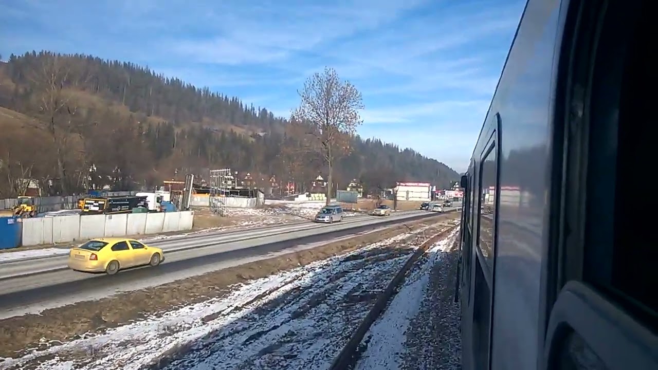 Zakopane - Poronin z pokładu IC Halny 2022 WIDOK Z OKNA