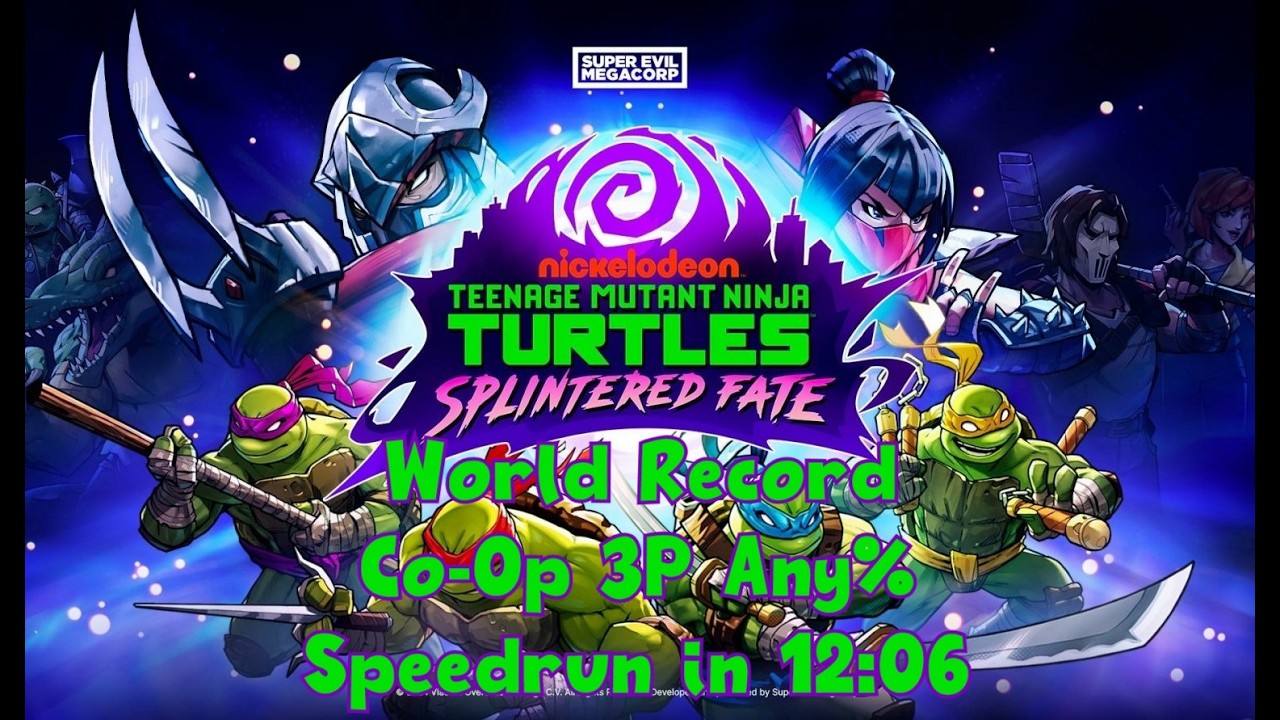 Teenage Mutant Ninja Turtles: Splintered Fate Co-Op 3P Speedrun in 12m06s