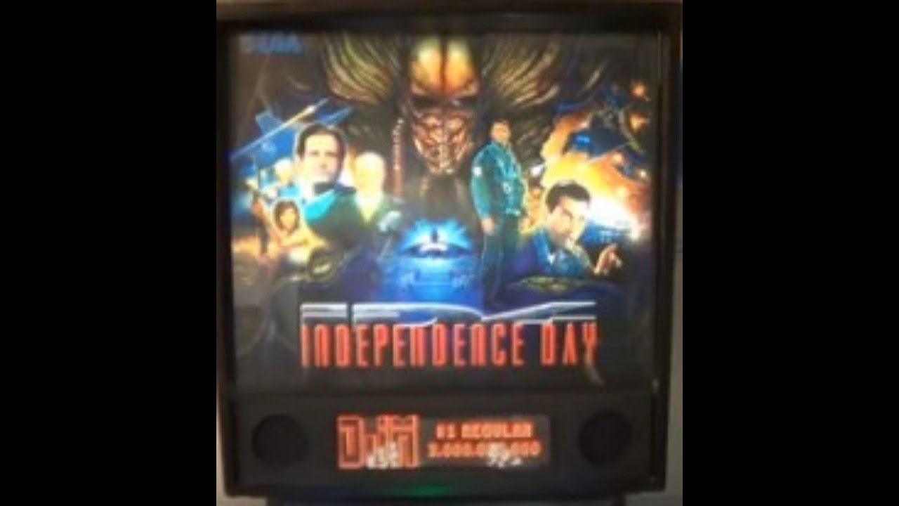 INDEPENDENCE DAY PINBALL MACHINE - BY SEGA 1996