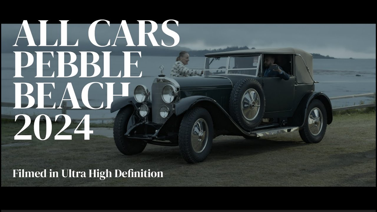 All cars Pebble Beach 2024 all filmed in 4K resolution, no music only the real sound