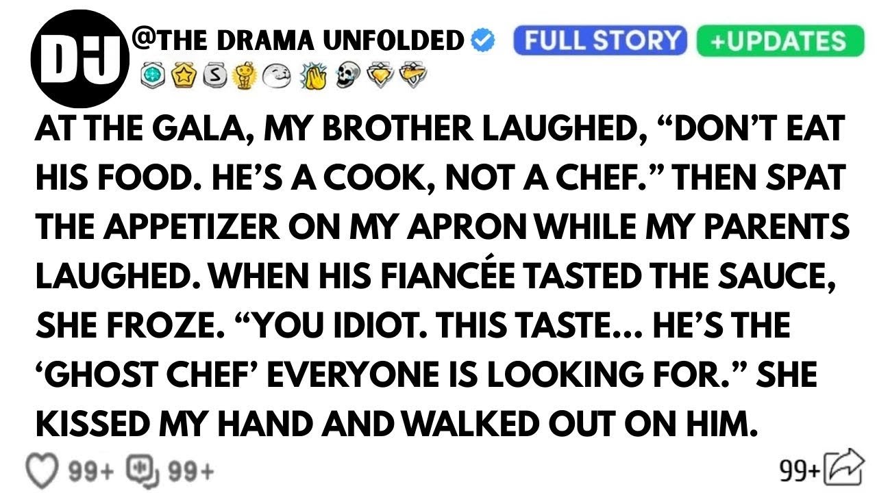 At The Gala, My Brother Laughed, “Don’t Eat His Food. He’s A Cook, Not A Chef.” Then Spat The Appeti
