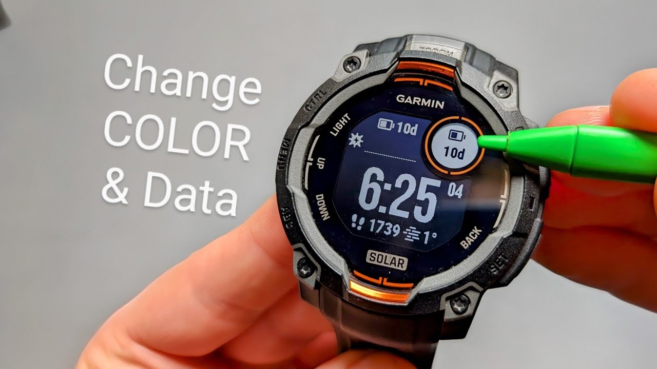 Change Color & Data on Small Circle Window on Garmin Instinct 3 Watchface