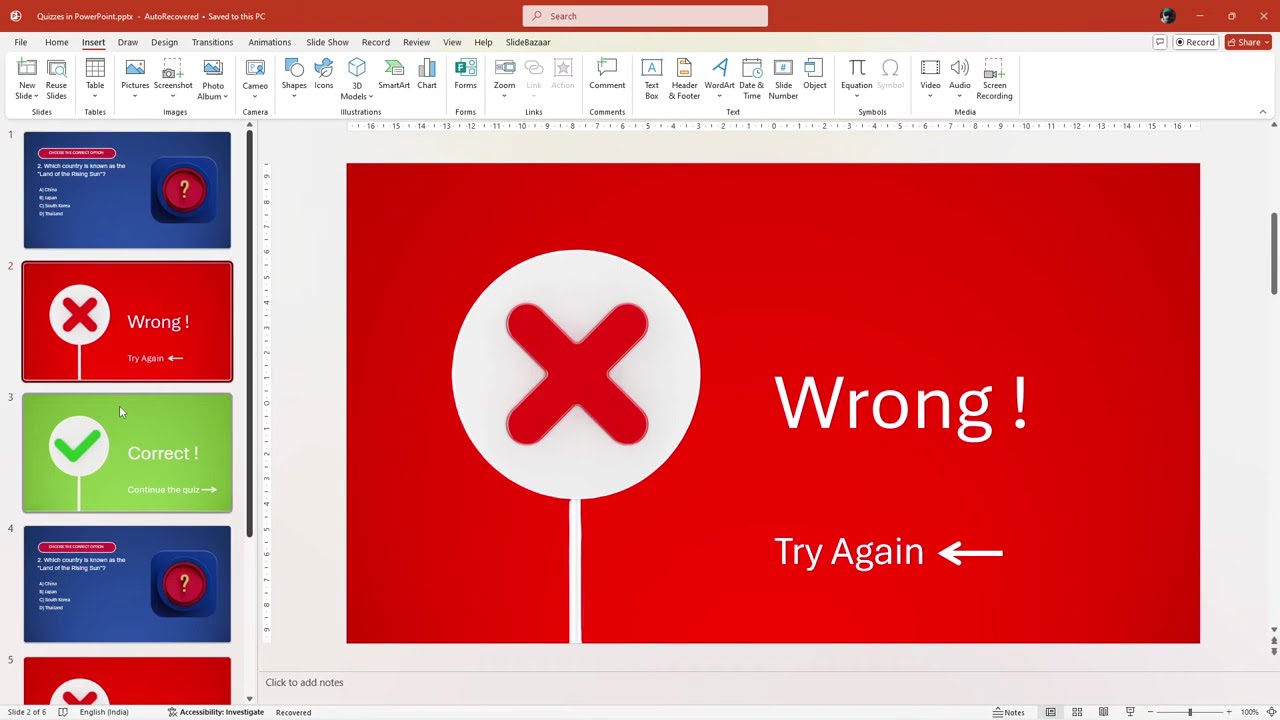 Как создать интерактивный тест в PowerPoint