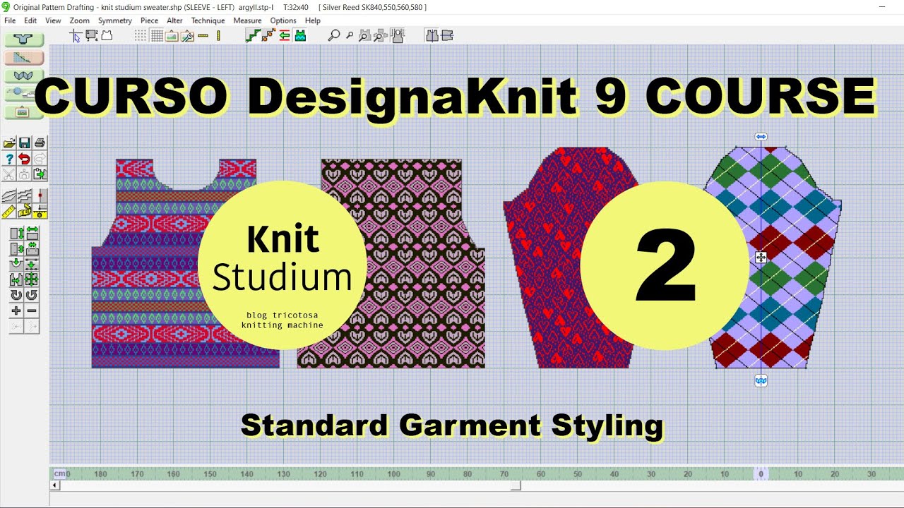Curso DesignaKnit 9 Course. (2) STANDARD GARMENT STYLING.