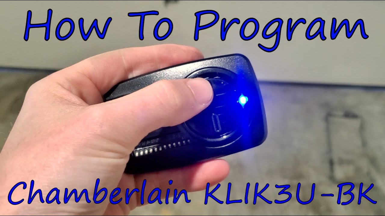 How to Program Chamberlain KLIK3U-BK Garage Door Opener