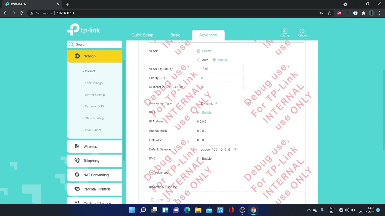 BSNL Fiber FTTH Voice/data Configuration Guide (TP LINK ONT DHCP VOICE CONFIGURATION VLAN 1849)