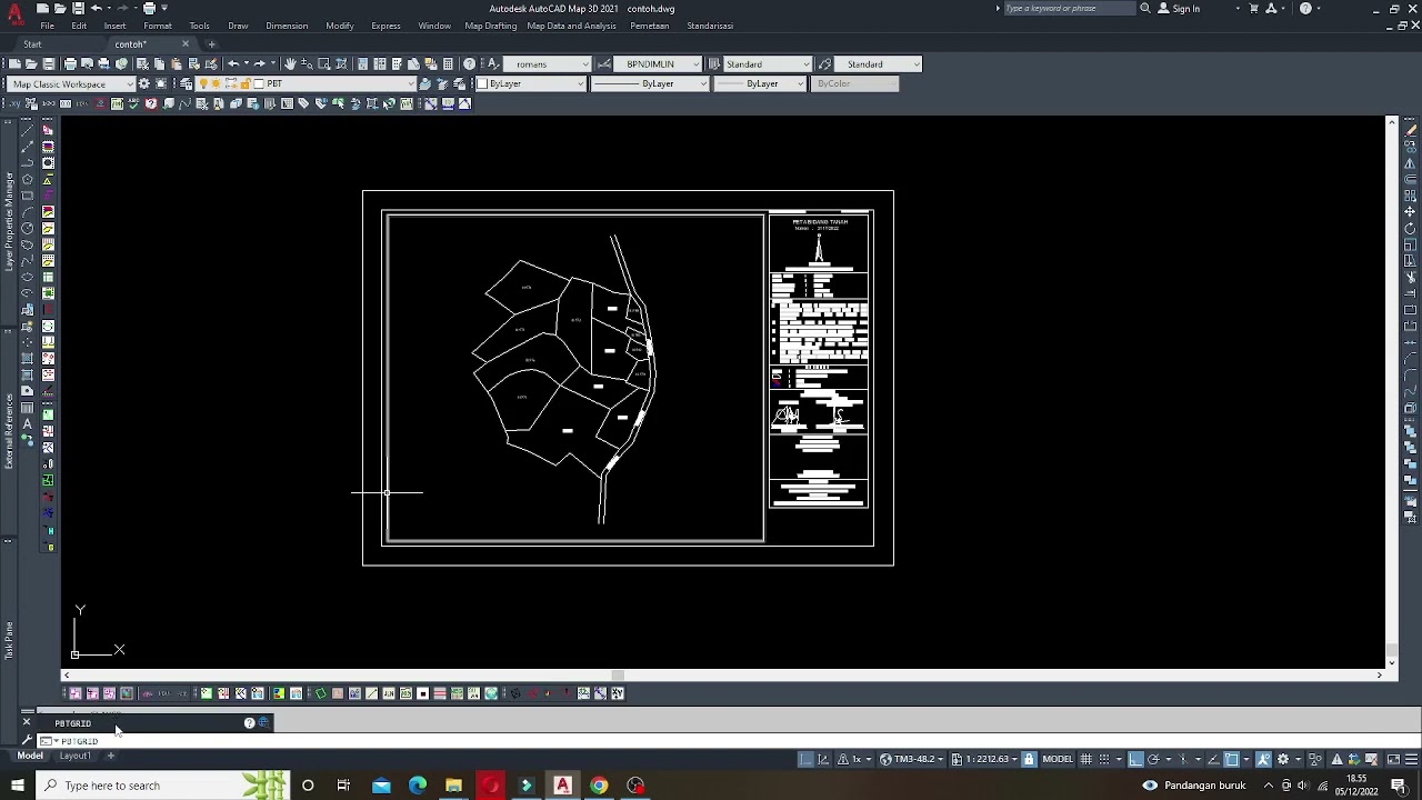 CARA MEMBUAT GRID DI AUTOCAD