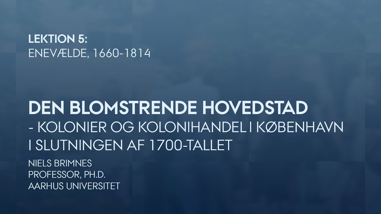 Lektion 5. Den blomstrende hovedstad - kolonihandel i København i slutningen af 1700-tallet