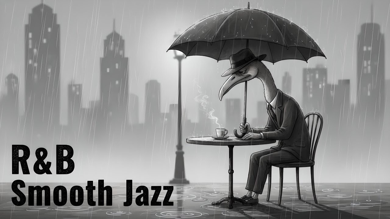 Smooth R&B Jazz Vibes | Melancholic Rainy Café Afternoon