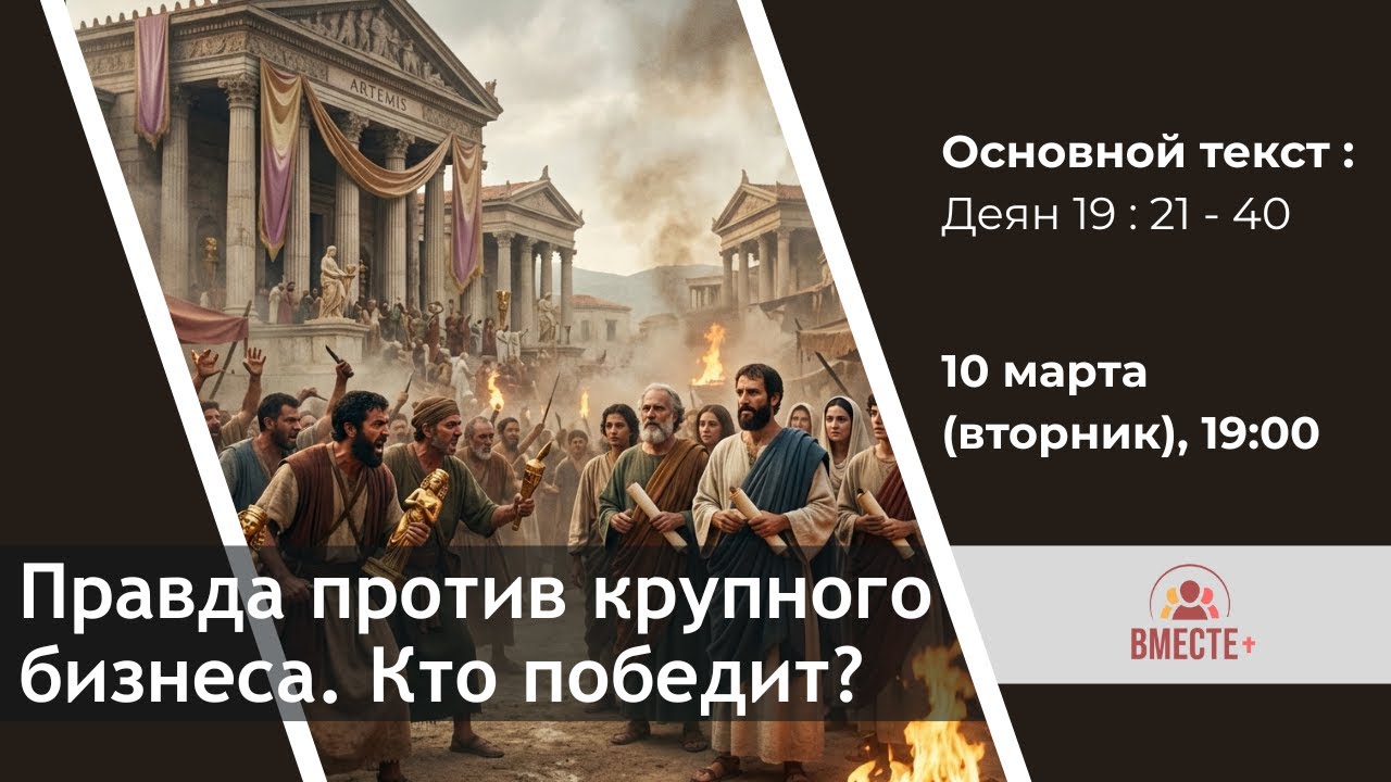 Правда против крупного бизнеса. Кто победит? (Деян. 19:21-40) | Ведущая: Урсуленко Оксана