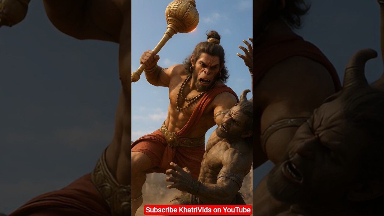 ⚡ Hanuman Ji Ki Gada Se Nikli Bijli 🔥 Rakshas Bhasm | Ultra Realistic Fight Scene 🚩
