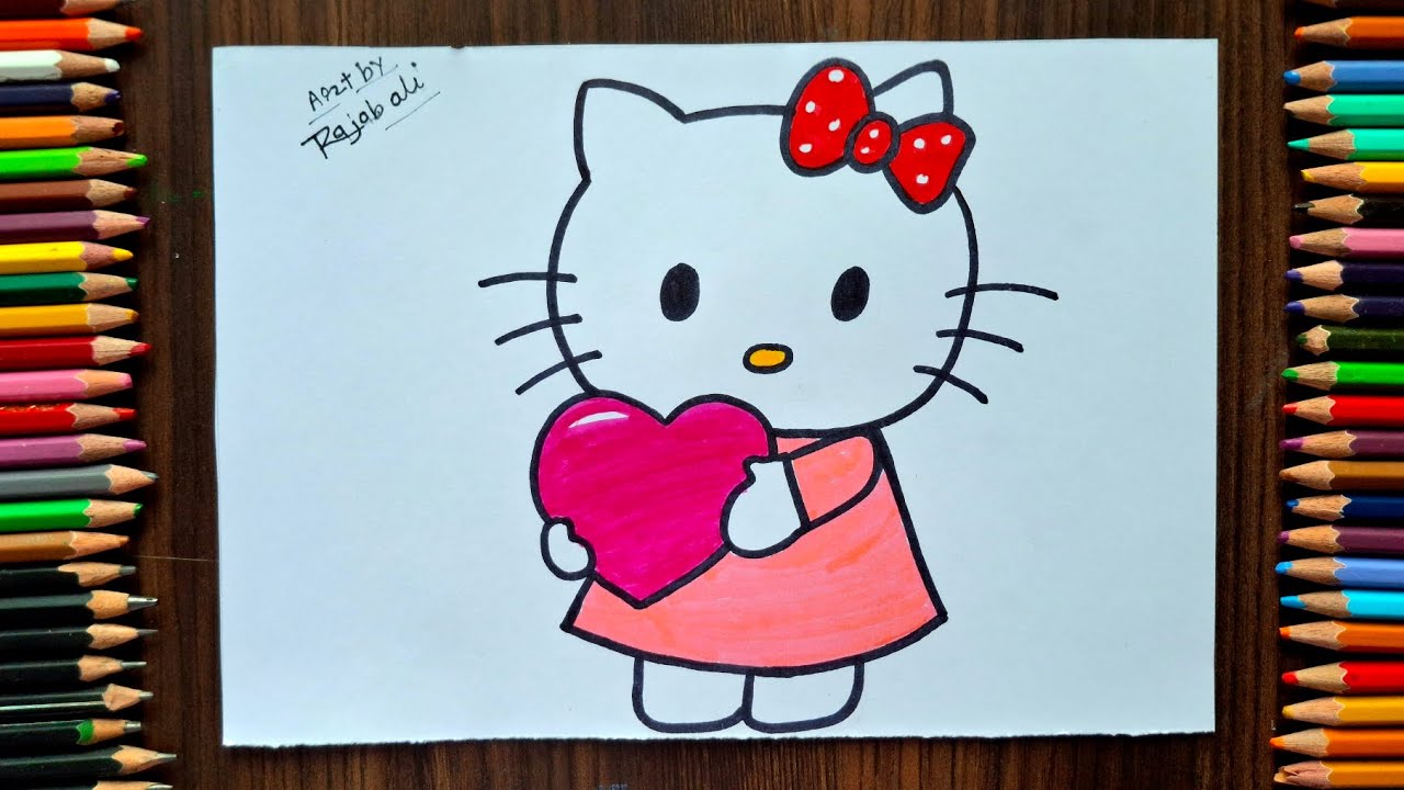 How to draw Hello Kitty step by step || easy drawing tutorial 