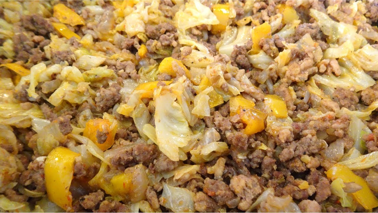 Repollo Guisado con Carne Molida de Res(Col). Mis Recetas Deliciosas.  #repolloquisado
