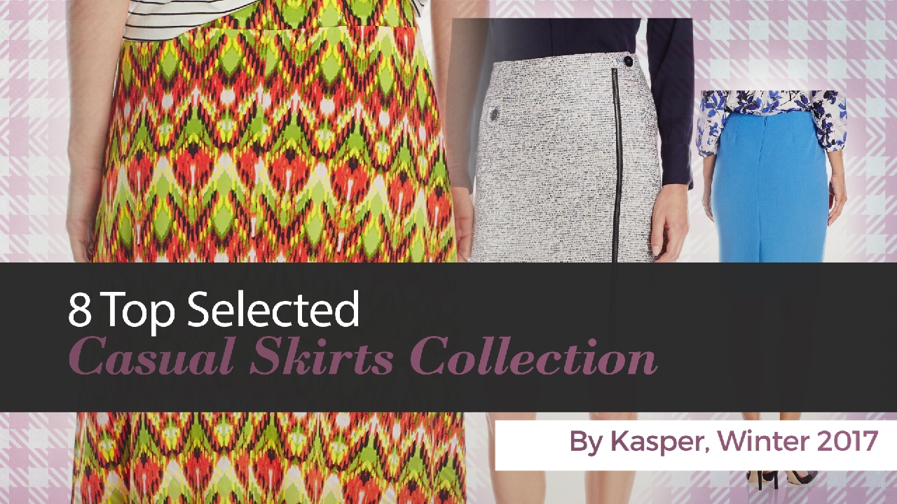 8 Top Selected Casual Skirts Collection By Kasper, Winter 2017