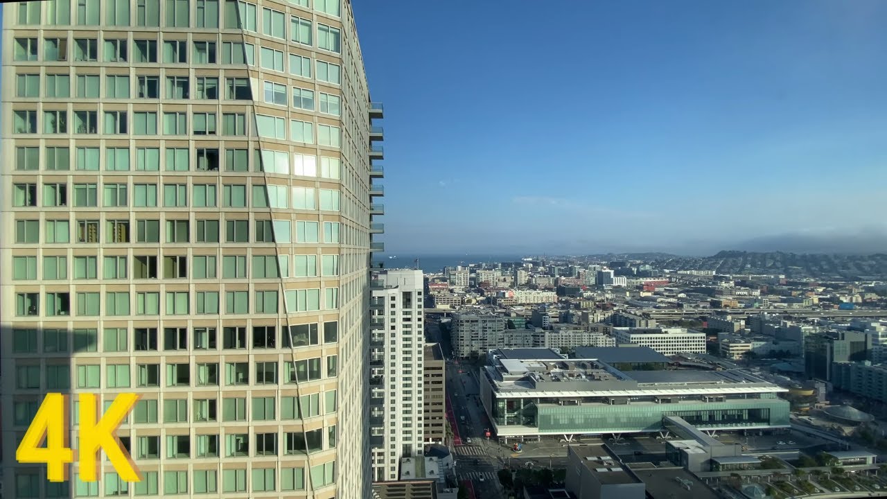 [4K] SAN FRANCISCO City Window View from High Rise Condo | Relax Window Scene w/ Nature Sounds