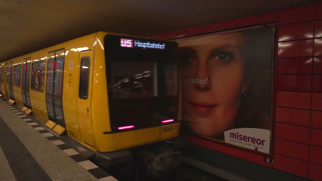 Germany, Berlin, U-Bahn ride from Magdalenenstraße to Frankfurter Allee