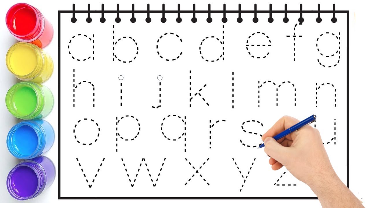 Learn ABC with Paint - A for Apple, B for Ball - Easy Learning