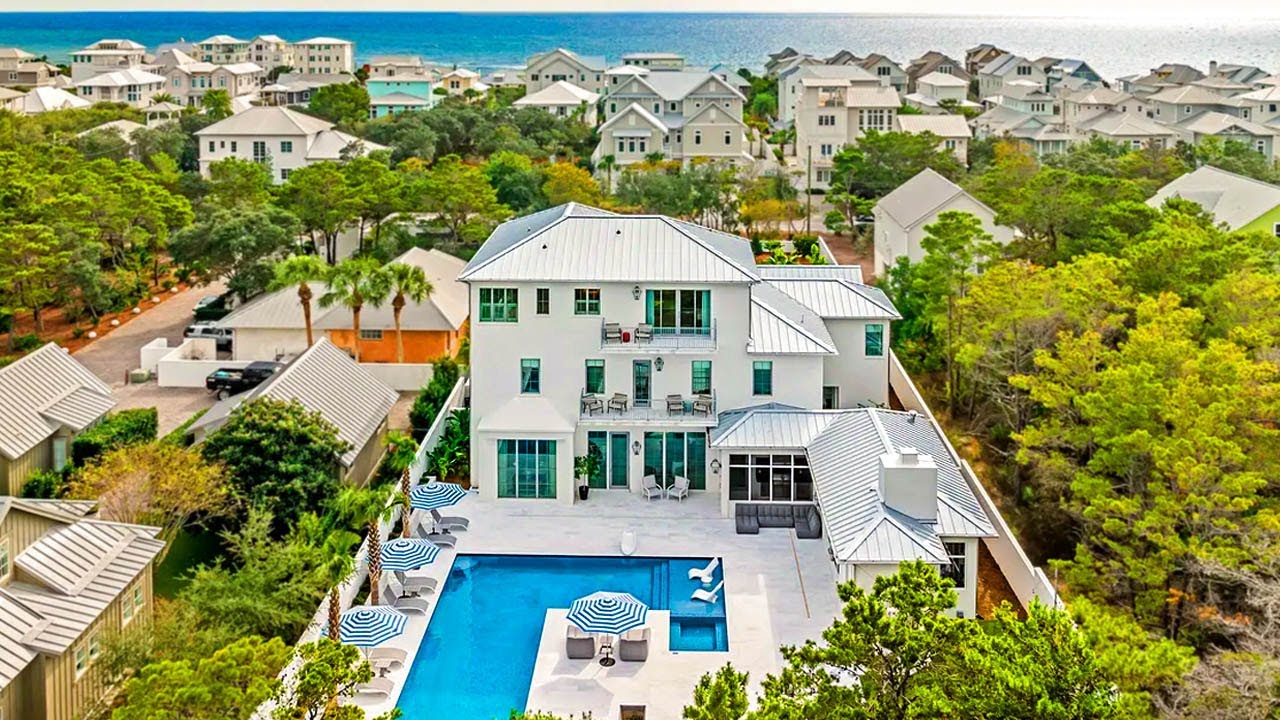 Inlet Beach Florida House Tour - Elegant 30A Beach House with Private Pool