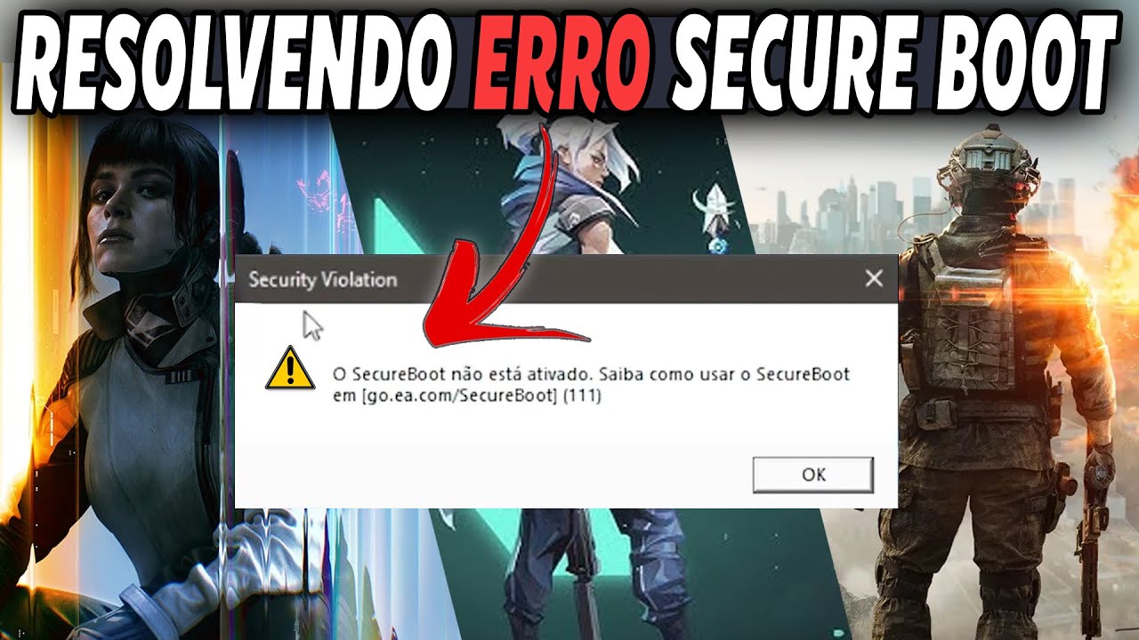 COMO RESOLVER O ERRO SECURE BOOT NOS JOGOS! (COD/BF6/REDSEC/Valorant/FIFA)