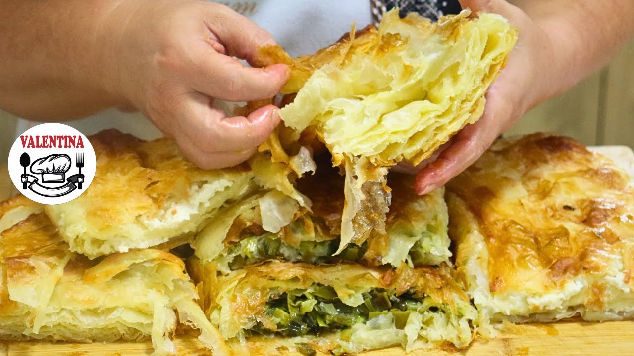 Pita od 1000 Listića❗Brašno so i voda💥Ukusnija od bureka❗Jednostavna i laka❗Kilogram Brašna-TRI PITE