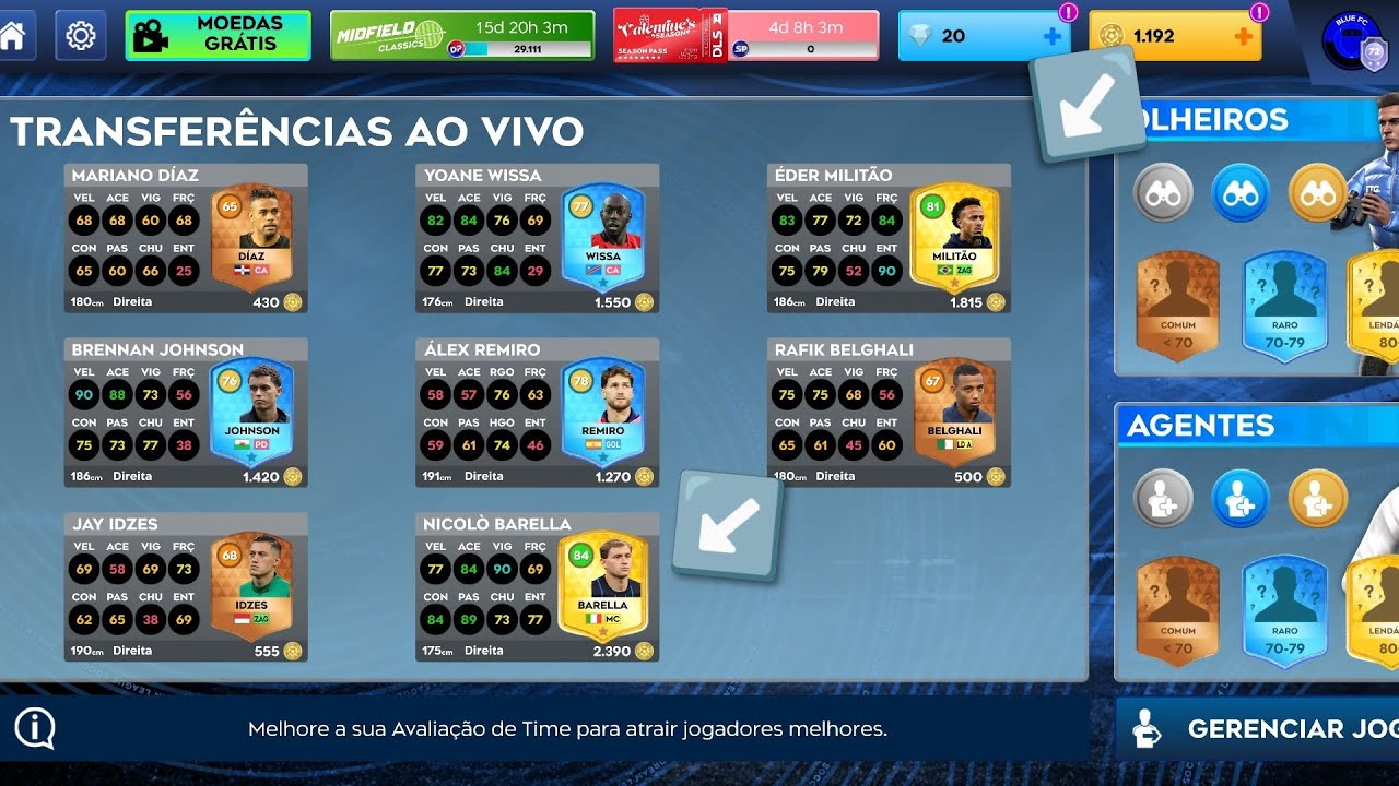 COMO CONSEGUIR JOGADORES LENDÁRIOS NA JANELA DE TRANSFERÊNCIA NO DLS 26