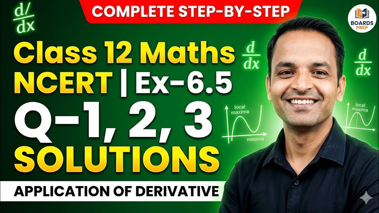 Application of derivative class 12 ncert ex-6.5 solutions 
