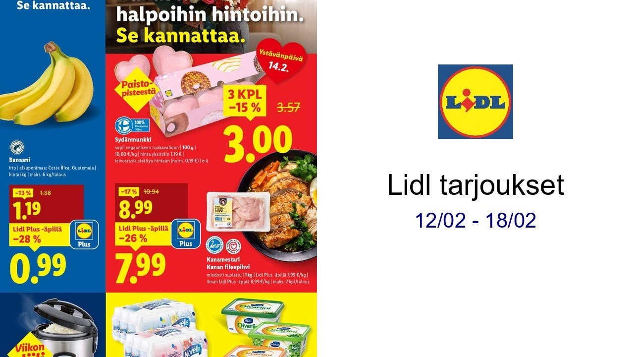 Lidl tarjoukset 12/02 - 18/02