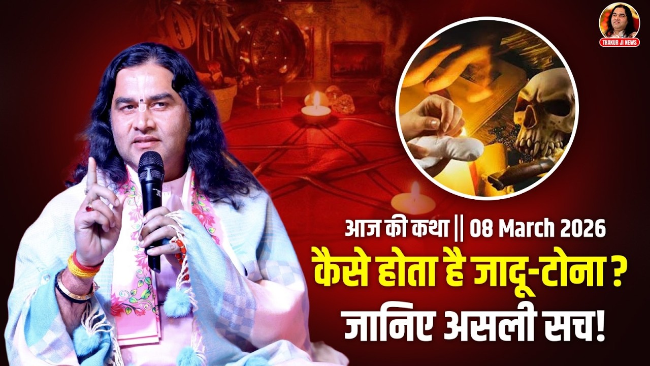 आज की कथा || 08 March 2026  || कैसे होता है जादू-टोना? जानिए असली सच!